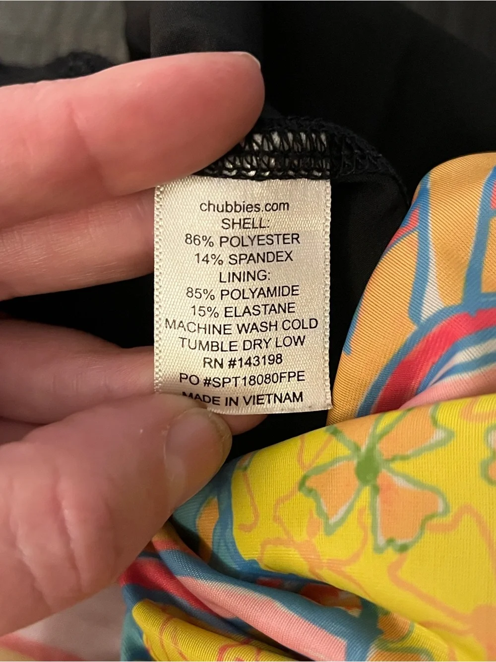 chubbies size tag